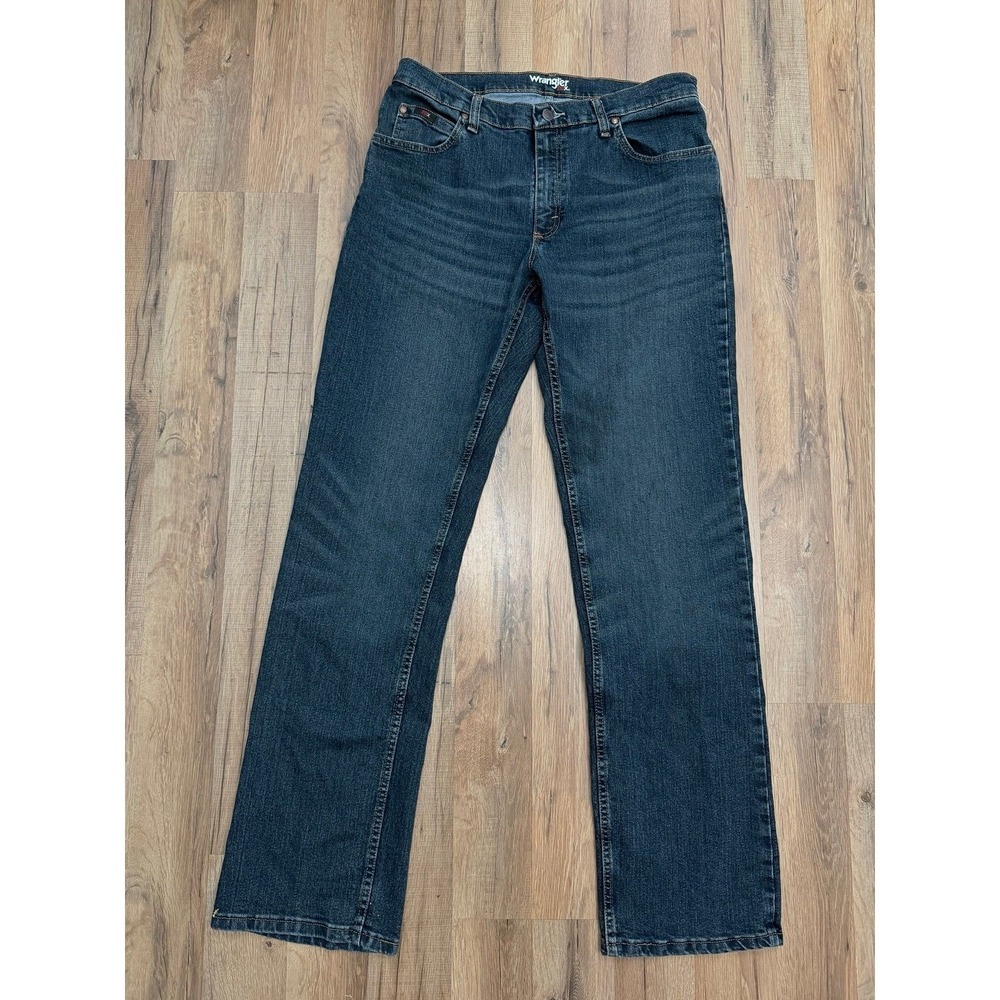 Wrangler 20X Jeans 33x34 Straight Stretch Dark Wash Western - Picture 2 of 9